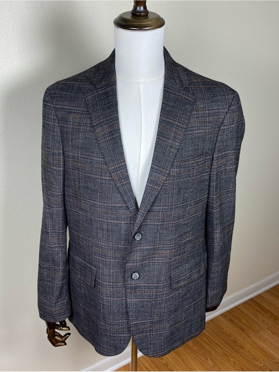 Joseph Abboud Other - Joseph Abboud Heritage Men’s 42R Blazer Gray Brown Plaid Stretch 2 Button